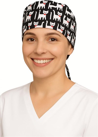 Kedili Doktor Hemşire Aşçı Cerrahi Bone Hastane Bone Bandana M011