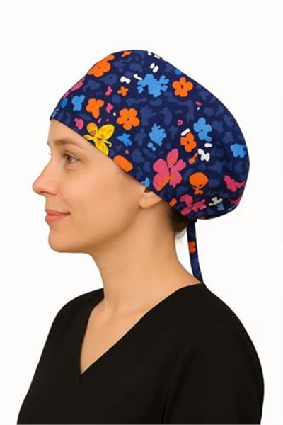 Kelebek Desenli Doktor Hemşire Aşçı Cerrahi Bone Hastane Bone Bandana M014