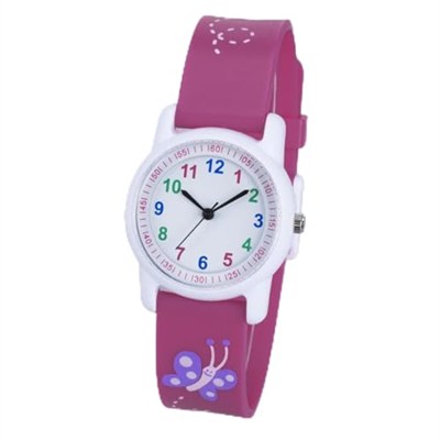 Kelebek Motifli Analog 6-13 Yaş Çocuk Kol Saati ST-303956