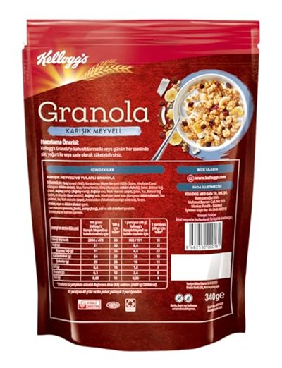 Kelloggs Granola Meyveli 340 Gr