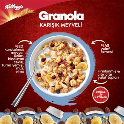 Kelloggs Granola Meyveli 340 Gr