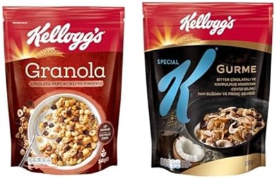 Kelloggs kahvaltılık gevrek seti (Granola çikolatalı & fındıklı ve Special K hindistan cevizli & çikolatalı, 340 g ve 300 g)