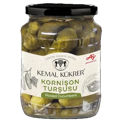 KEMAL KÜKRER Kornişon Turşu Salatalık Cam Kavanoz 350 gr