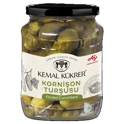 KEMAL KÜKRER Kornişon Turşu Salatalık Cam Kavanoz 350 gr