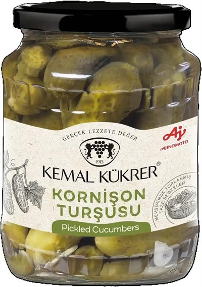 KEMAL KÜKRER Kornişon Turşu Salatalık Cam Kavanoz 350 gr