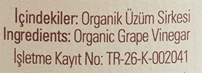Kemal Kükrer Organik Üzüm Sirkesi 500 ml