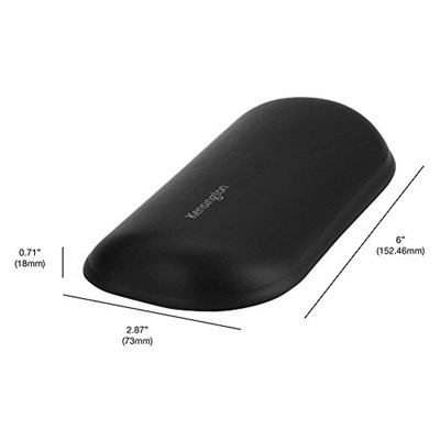 Kensington K52802WW ErgoSoft bilek desteği (standart fareler için, lazer ve optik fare ile uyumlu (152 x 72,9 x 18 mm) siyah