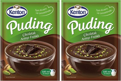 Kenton Puding Çikolatalı Antep Fıstıklı 100 G 4lü paket