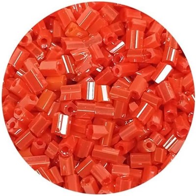 Kesme Cam Boncuk 2mm - 60 Gram - Mercan Kırmızı - BNC358
