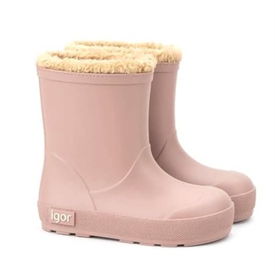 Kids A More W10306 Yogi Borreguito Igor Marka İçi Kürklü Unisex Çocuk Yağmur Çizmesi Pudra