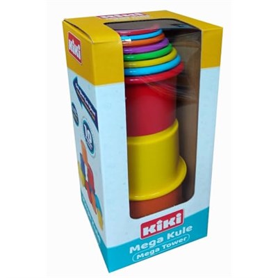 Kiki AE-1610 Mega Kule Eğitici Oyunu 10 Parça, Çok Renkli