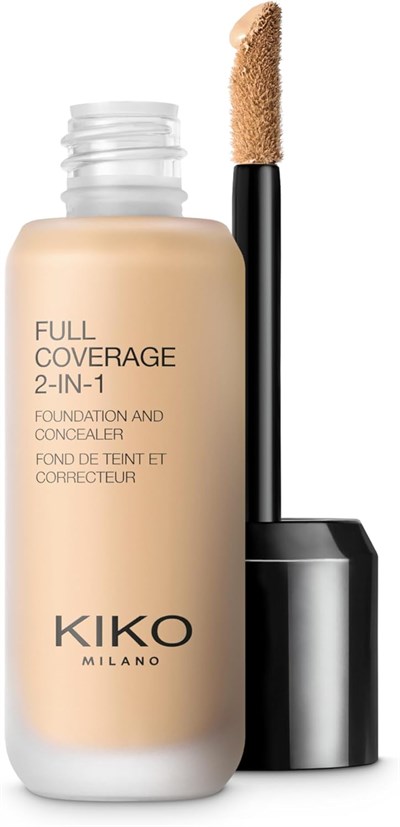 Kiko Milano Fondöten & Kapatıcı-Full Coverage 2-in-1 Foundation & Concealer-15 Warm Beige-Mat Saten Bitişli