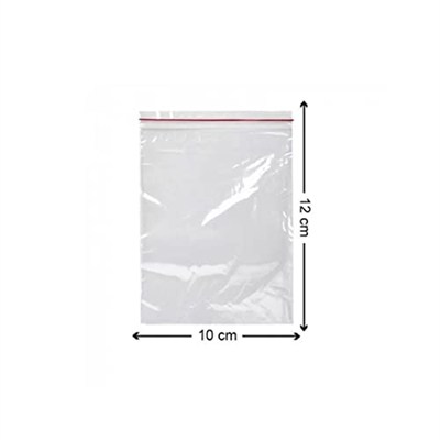 Kilitli Torba Şeffaf Kilitli Poşet Tüm Ebatlar 100lü (10x12 cm)