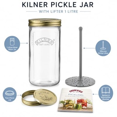 Kilner Kaldırıcılı Turşu Kavanozu 1 Litre