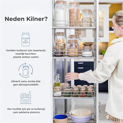 Kilner Kapaklı Tereyağı Kabı 7,2 Cm X 17 Cm