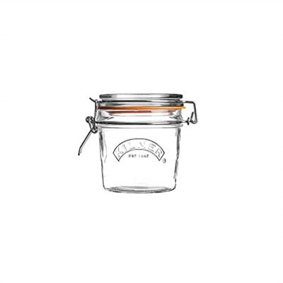 Kilner kavanoz, yuvarlak Clip Top cam, cam, şeffaf, 0.35 Litre - Seçenekler: 0.35 Litre, 1,5 Liter, 2 Liter, tek beden, Set of 3 0.5L