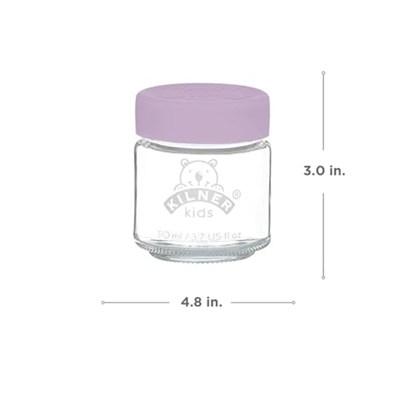 Kilner Silikon kapaklı bebek kavanozları, bebek mamasını dondurmak veya ısıtmak için kap, dondurucu ve mikrodalga fırına uygun, kendi kendinize doldurmanız için kapaklı cam saklama kapları, 6 x 190 ml