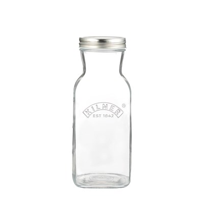 Kilner Sosluk veya meyve suyu için cam şişe, 1 litre kapasite