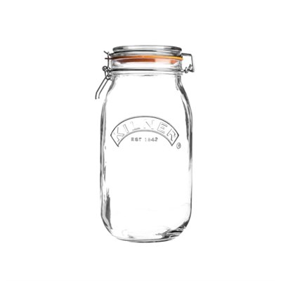 KILNER Yuvarlak kilitli cam, 2 litre - Seçenekler: 0.35 Litre, 1,5 Liter, 2 Liter, tek beden, Set of 3 0.5L