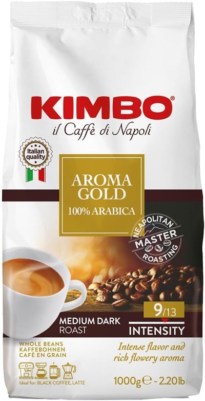 Kimbo Aroma Gold 100% Arabica Çekirdek Kahve (1000 gr)