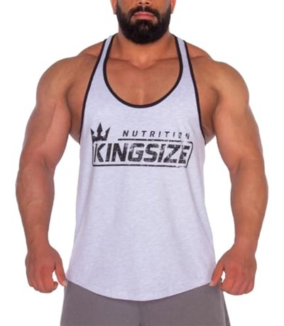Kingsize Logolu Klasik Tanktop Açık Gri Melanj