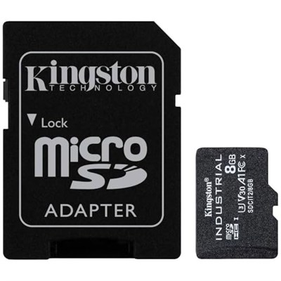 Kingston Endüstriyel microSD - 8 GB microSDHC Endüstriyel C10 A1 PSLC Kartı + SD Adaptör - SDCIT2/8 GB - Seçenekler: SD adaptörü ile, SD adaptörü olmadan, 8GB, 16GB, 32GB, 64GB