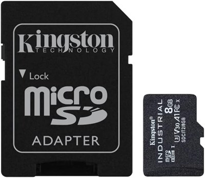 Kingston Endüstriyel microSD - 8 GB microSDHC Endüstriyel C10 A1 PSLC Kartı + SD Adaptör - SDCIT2/8 GB - Seçenekler: SD adaptörü ile, SD adaptörü olmadan, 8GB, 16GB, 32GB, 64GB