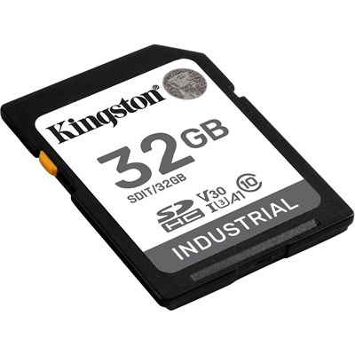 Kingston Endüstriyel SD Kart, 100MB/sye kadar, Yüksek Dayanıklılık, UHS-I U3 V30 A1, (SDIT/32GB) - Seçenekler: 32GB, 64GB, 8GB, 16GB