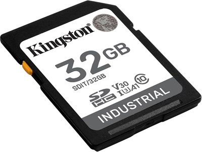 Kingston Endüstriyel SD Kart, 100MB/sye kadar, Yüksek Dayanıklılık, UHS-I U3 V30 A1, (SDIT/32GB) - Seçenekler: 32GB, 64GB, 8GB, 16GB