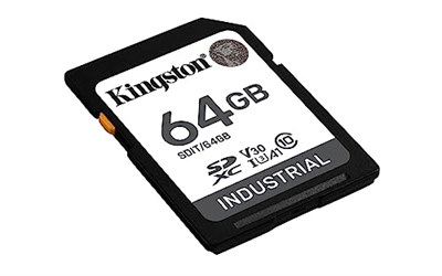 Kingston Endüstriyel SD Kart, 100MB/sye kadar, Yüksek Dayanıklılık, UHS-I U3 V30 A1, (SDIT/64GB) - Seçenekler: 32GB, 64GB, 8GB, 16GB
