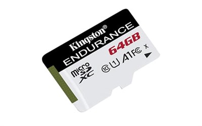 Kingston High-Endurance 64GB microSD Hafıza Kartı SDCE/64GB 95MB/s - 30MB/s kadar Okuma Yazma Kameralar, Araç Kameraları için