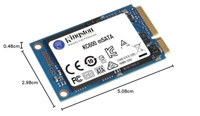 Kingston KC600 mSATA 256 GB SSD, SKC600MS/256G, 550MB/s - 500MB/s Okuma - Yazma