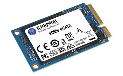 Kingston KC600 mSATA 256 GB SSD, SKC600MS/256G, 550MB/s - 500MB/s Okuma - Yazma