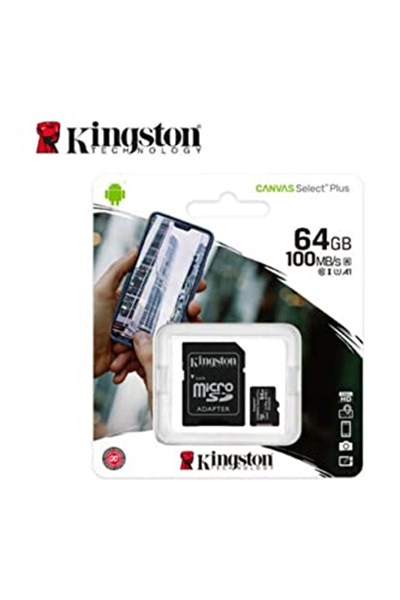 Kingston MicroSDXC Canvas Select Plus 64GB Hafıza Kartı SDCS2/64GB - Seçenekler: 64GB, 32GB, 128GB, 256GB, 512GB...