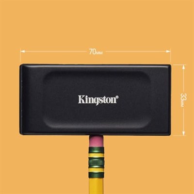 Kingston XS1000 1TB USB 3.2 Gen 2 Type-C USB-A Adaptörlü 1000/1050MB/s Taşınabilir Bellek Siyah - SXS1000/1000G