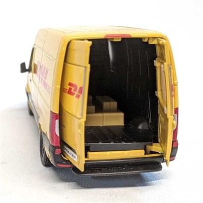 KiNSFUN DHL Mercedes-Benz Sprinter 1:46 Ölçekli 5 inç Döküm Metal Model Oyuncak Kargo Van