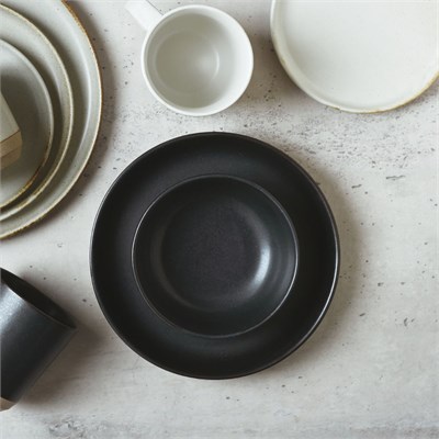 Kinto Ceramic Lab Tabak 20 cm Siyah