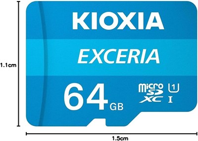 KIOXIA EXCERIA 64GB microSDXC Kart – UHS-I, R100MB/s okuma