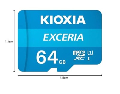KIOXIA EXCERIA 64GB microSDXC Kart – UHS-I, R100MB/s okuma