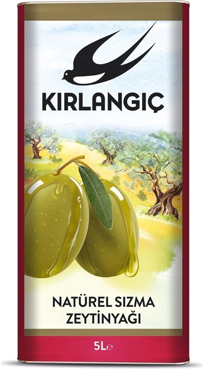 Kırlangıç Natural Sızma Zeytinyağı 5 lt Teneke