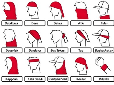 Kırmızı Kaplan Desenli Bandana Boyunluk, Çok Amaçlı Boyunluk, Bandana, Esnek Yüz Maskesi, Spor Outdoor, Kafa Bandı, Erkek Bandana, Kadın Bandana… Outdoor