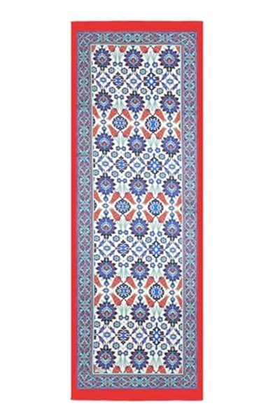 Kırmızı Saks Çini Lale Fular