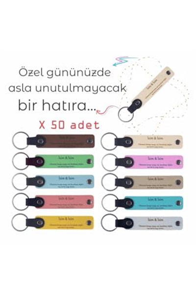 Kişiye Özel İsimli Bebek Hatıra Anahtarlık, 50li Set, MH-KAN8659X50, üniseks-bebek