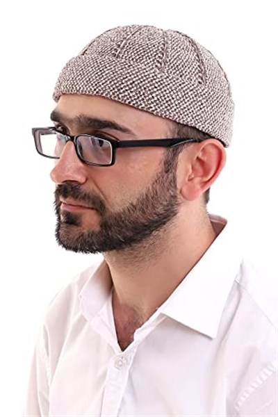 Kışlık Kadife Takke Katlamalı Desenli