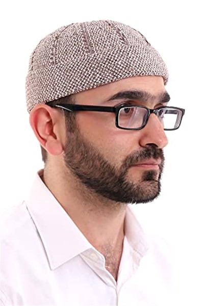 Kışlık Kadife Takke Katlamalı Desenli
