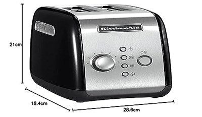 KitchenAid 2 Dilim Ekmek Kızartma Makinesi 5KMT221 Onyx Black-EOB