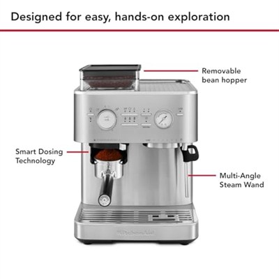 Kitchenaid 5KES6551ESX Yarı Otomatik Espresso Makinesi Brushed Stainless Steel