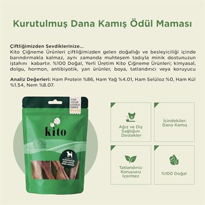 Kito Dana Kamış Çiğnemelik Köpek Ödül Maması%100 Doğal, Glutensiz, Organik 100 gr