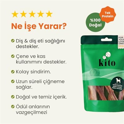 Kito Dana Kamış Çiğnemelik Köpek Ödül Maması%100 Doğal, Glutensiz, Organik 100 gr