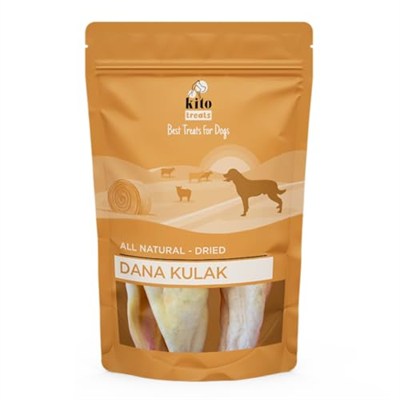 Kito Kurutulmuş Dana Kulak Çiğnemelik Köpek Ödül Maması%100 Doğal, Glutensiz, Organik 100 gr (Dog Treat)